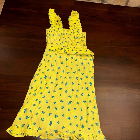 FAITHFULL THE BRAND Mid Summer Mini Dress in Lemon Luda Floral - Picture 6 of 7